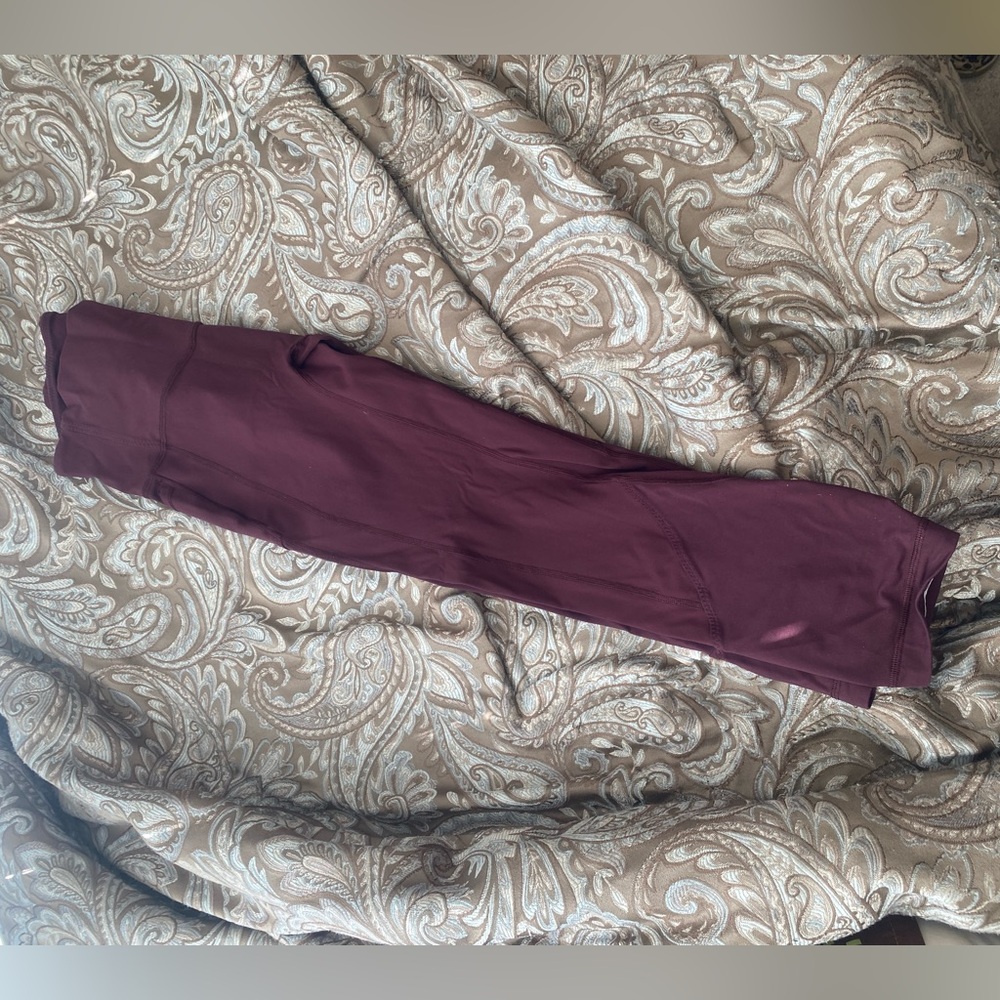 Lululemon leggings maroon high waisted